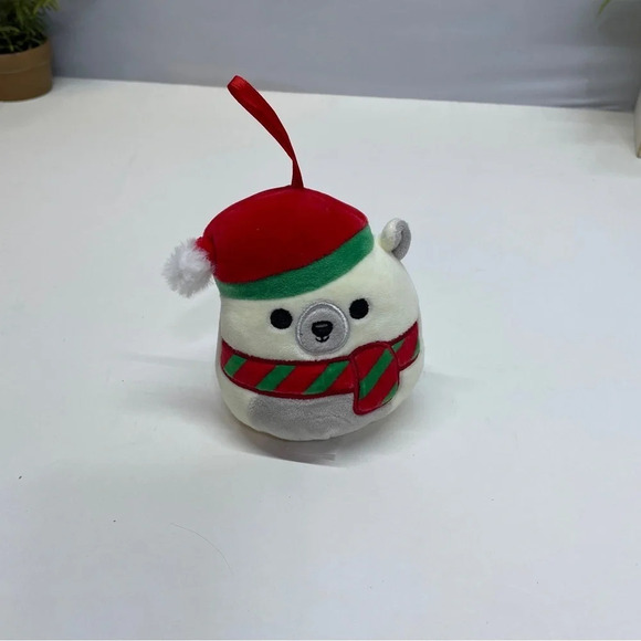 Christmas small polar bear hangable Squishmellow - Picture 1 of 8